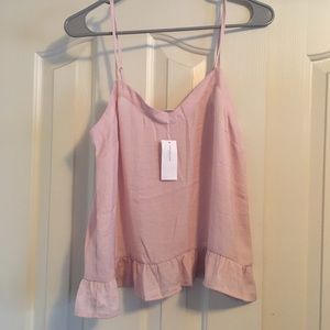 NWT AE Blush Pink Ruffle Cami